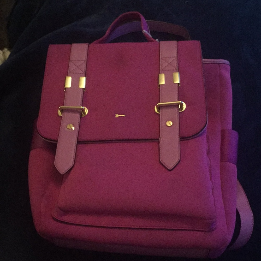 Pink travel backpack